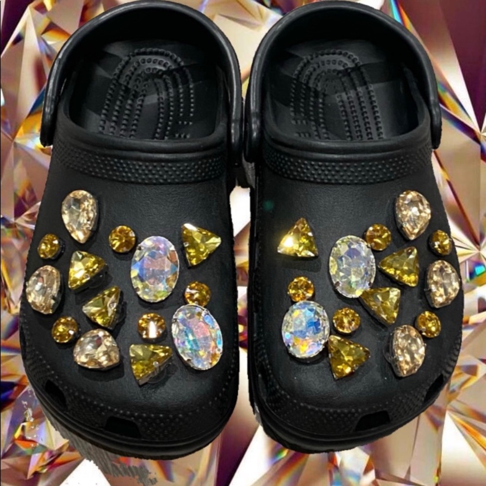 High Quality Gold Diamond Charms for Crocs